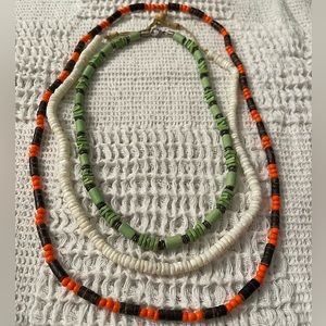 Handmade Beaded Beach Boho Stone Set of Necklaces